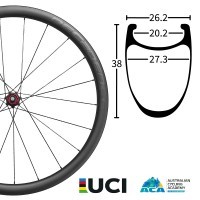 35% Off 38mm Deep 27.3mm Wide 1230g Improved 2024 Rim Weight Carbon Clincher Wheel Set & Free Shipping Worldwide